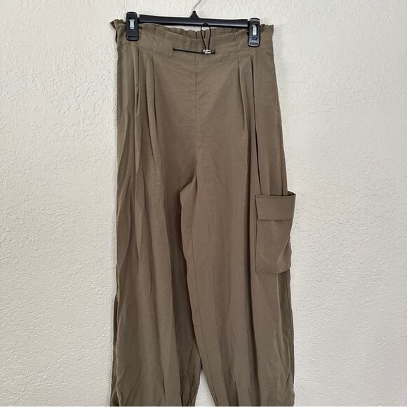 NWT Anthropologie Bungee Parachute Cargo Army Green Pants XS - Picture 3 of 7